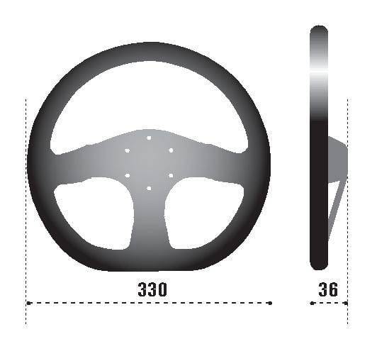 SPARCO 015R353PSN Sparco Steering Wheel 353 Suede Black (NO HORN INCLUDED) thumbnail 3