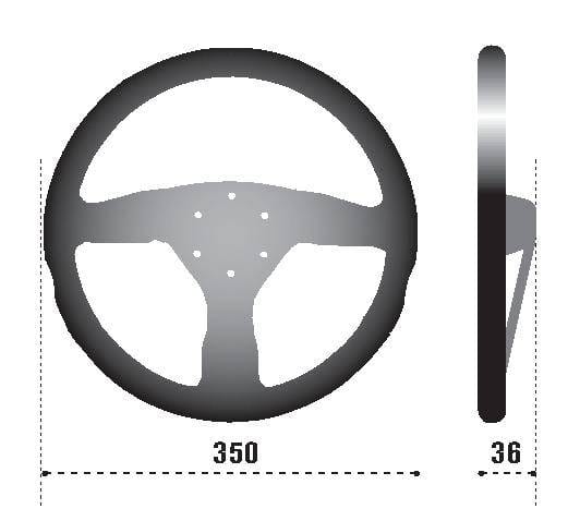 SPARCO 015R375PSN Sparco Steering Wheel 375 Suede Black thumbnail 3