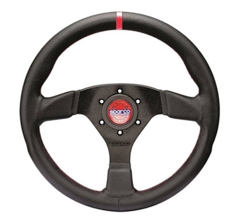 SPARCO 015R383PLUNNR Sparco Steering Wheel R383 Champion Black Leather / Black Stitching thumbnail 2