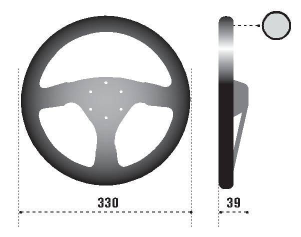 SPARCO 015R323PSNR Sparco Steering Wheel 323 Suede Black thumbnail 3