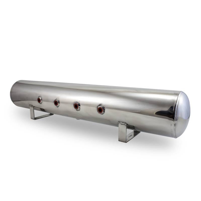 Air Lift 12956 Air Lift 5 Gal Alum Air Tank - (4) 3/8in Face Ports & 1/4in Drain Port - 36in L X 6in D - Polished thumbnail 4