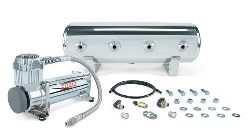Air Lift 27801 Air Lift 2.5 Gal. Polished Tank w/ Viair 444c Chrome Compressor (Incl. Fittings & Mounting Hardware) thumbnail 2