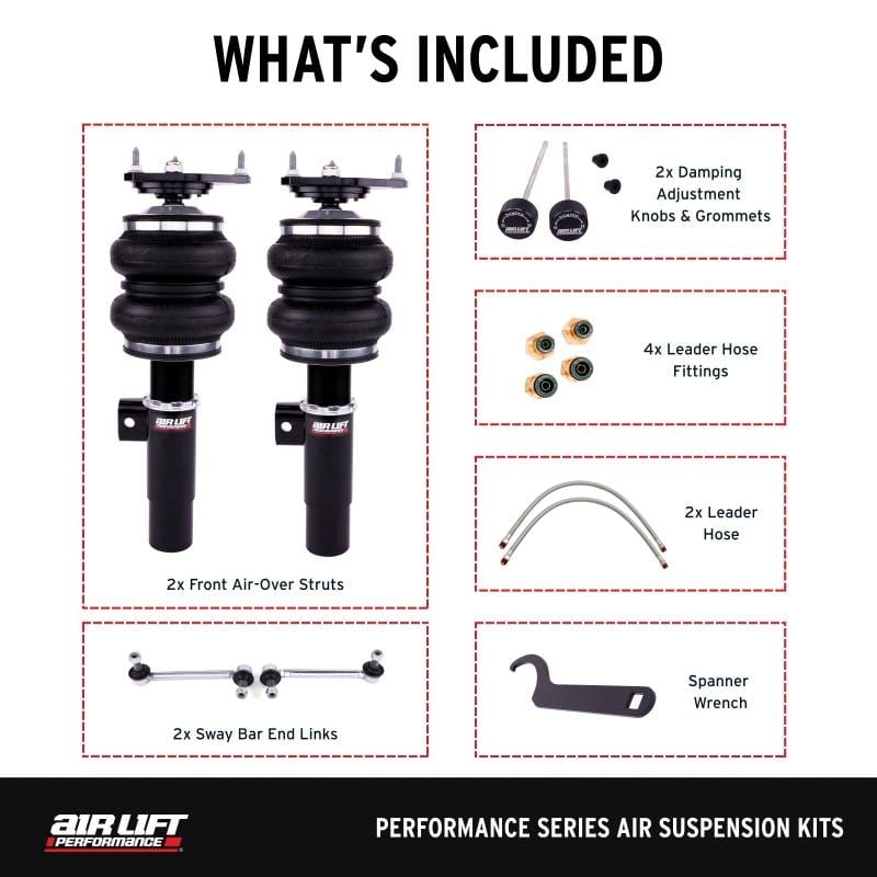 Air Lift 76002 Air Lift 05-14 Audi A3 / 06-14 Volkswagen GTI Performance Front Kit - Fits 2005-2022 Volkswagen Passat, Rabbit, Jetta thumbnail 4