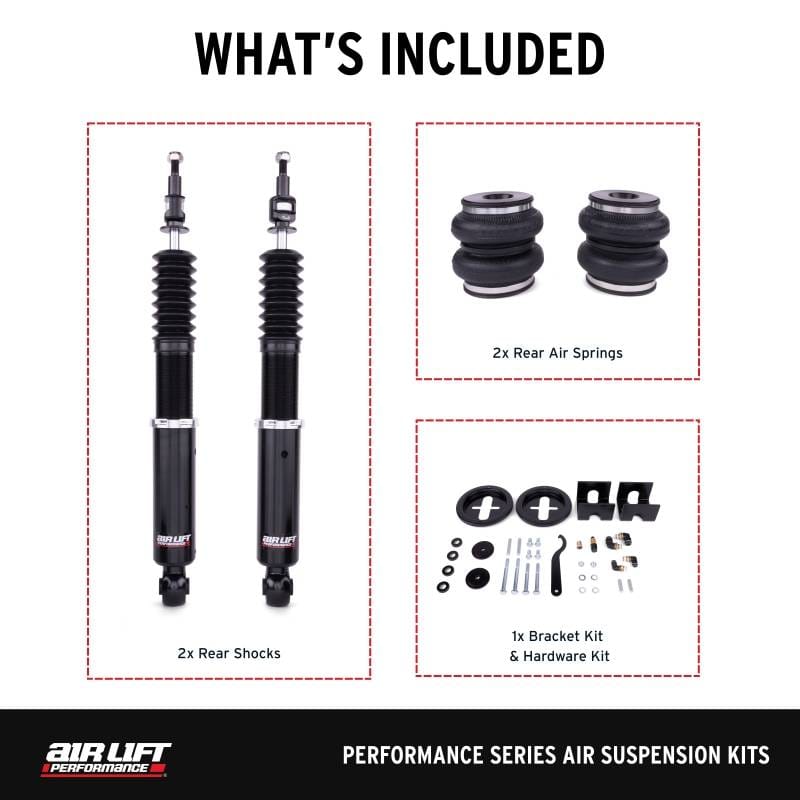 Air Lift 76502 Air Lift 05-14 Audi A3 / 06-14 Volkswagen GTI Performance Rear Kit - Fits 2005-2022 Volkswagen Passat, Rabbit, Jetta thumbnail 4