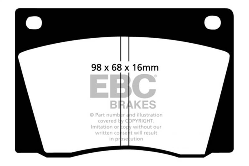 EBC Brakes DP2108 EBC 67-74 Ac 428 7.0 Greenstuff Front Brake Pads - Fits select 1962-1979 Jaguar, Lotus applications thumbnail 8