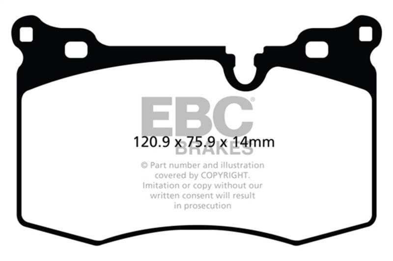 EBC Brakes DP21854 EBC 09-14 Mini Hardtop 1.6 Turbo J.C Works Greenstuff Front Brake Pads - Fits 2009-2015 Mini Cooper thumbnail 6