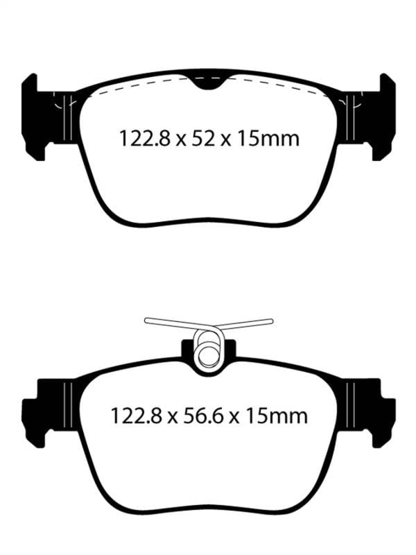 EBC Brakes DP42440R EBC 2022+ Audi A3 2.0T (40) Yellowstuff Rear Brake Pads - Fits 2022-2023 Audi A3 Quattro thumbnail 6