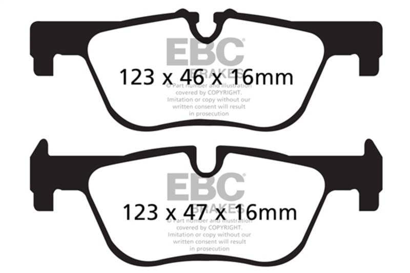 EBC Brakes DP52132NDX EBC 14-17 BMW 228 Coupe 2.0T Bluestuff Rear Brake Pads - Fits select 2013-2023 BMW models thumbnail 4