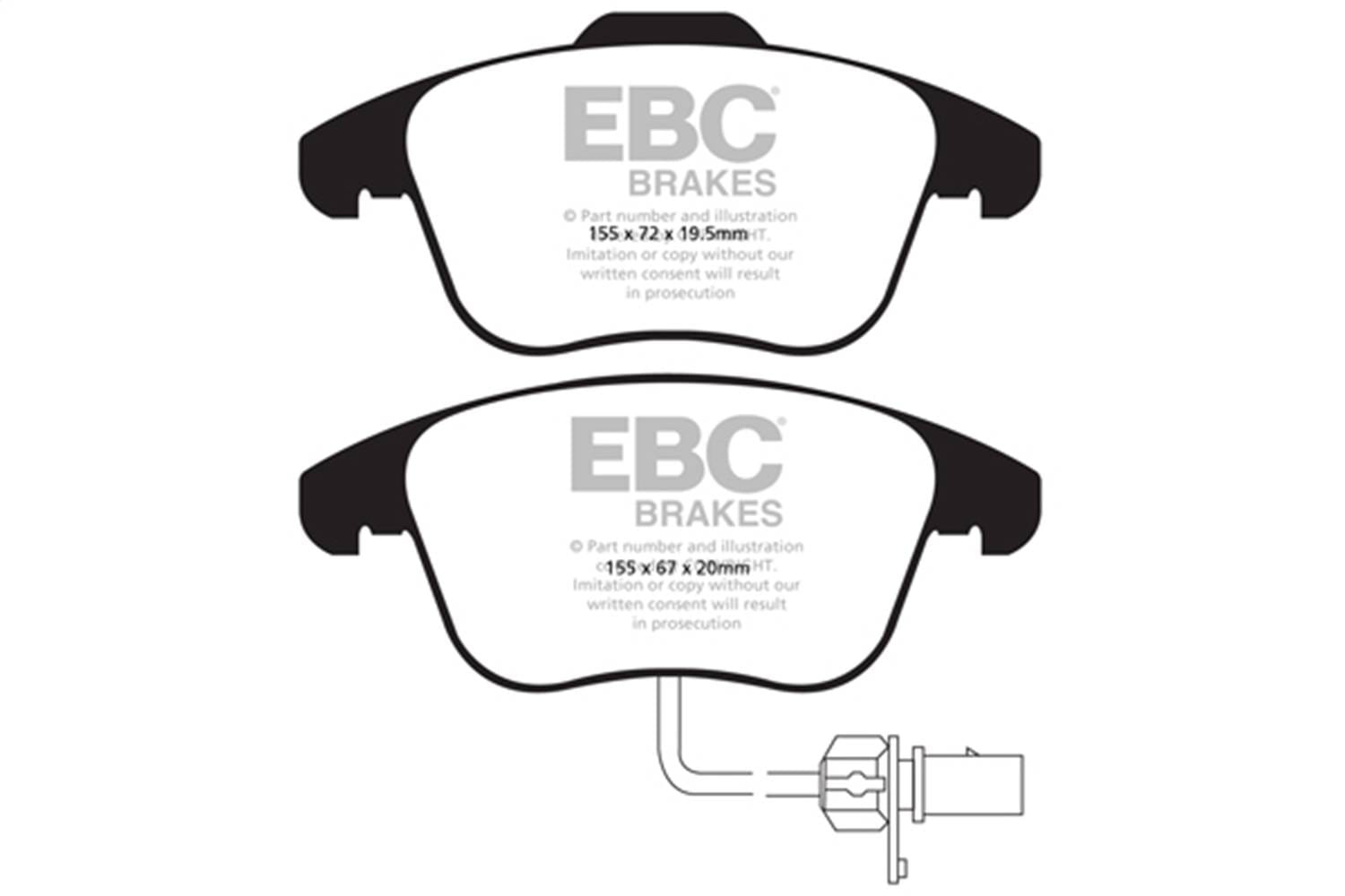 EBC Brakes S11KF1438 EBC S11 Brake Pad and Rotor Kit - Fits 2012-2017 Audi A5 Quattro, A5 thumbnail 2