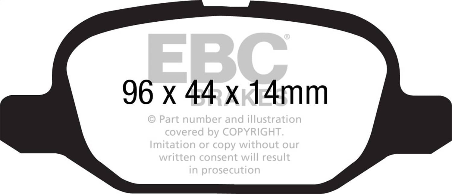 EBC Brakes S11KR1227 EBC S11 Brake Pad and Rotor Kit - Fits 2012-2018 Fiat 500 thumbnail 2