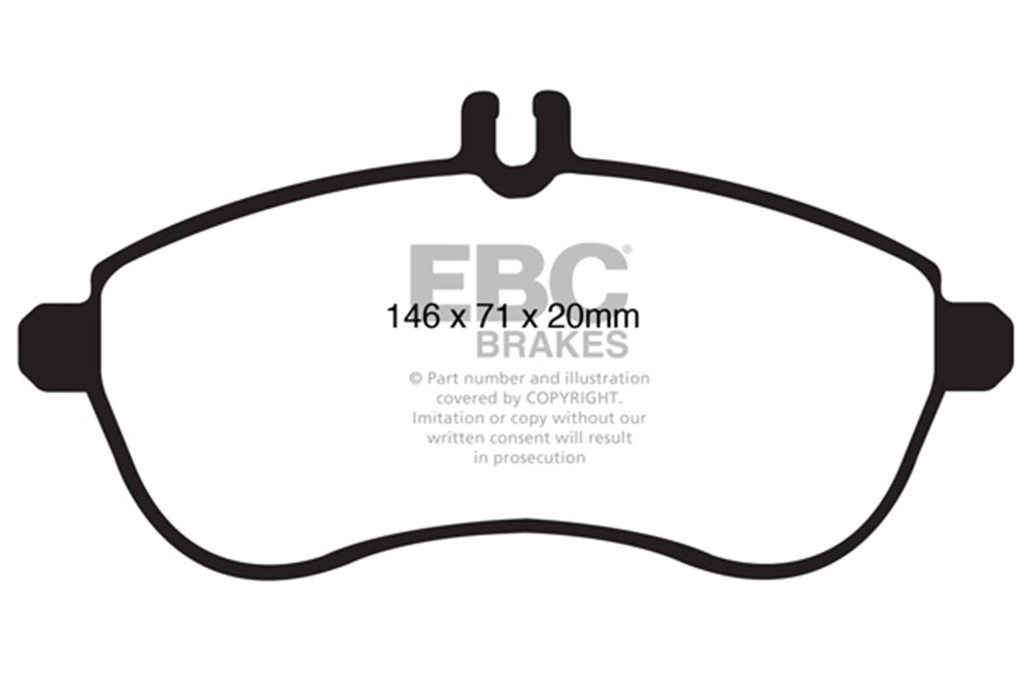 EBC Brakes S12KF1482 EBC S12 Brake Pad and Rotor Kit - Fits 2008-2011 Mercedes-Benz C350 thumbnail 2