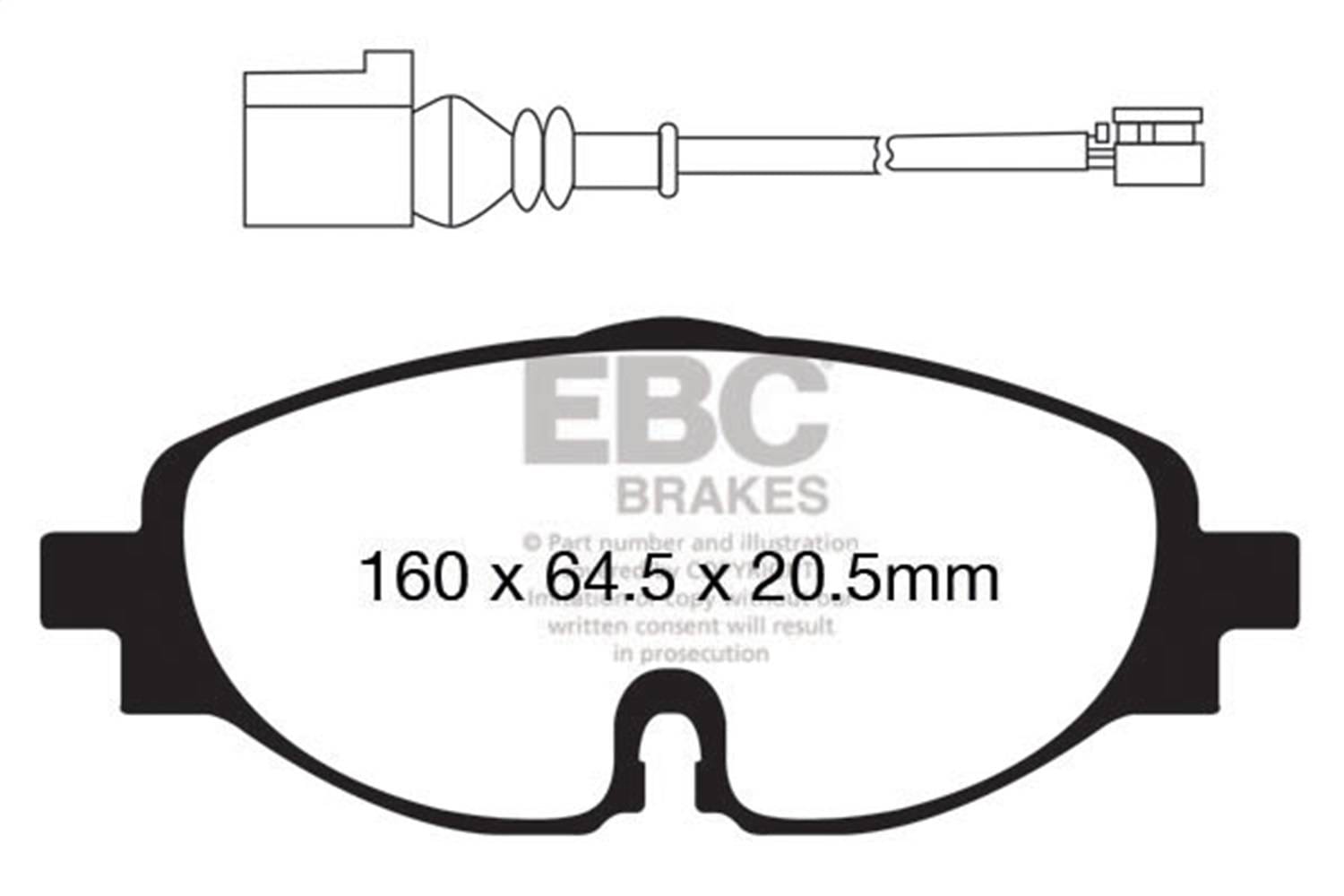 EBC Brakes S12KF1720 EBC S12 Brake Pad and Rotor Kit - Fits select 2015-2023 Volkswagen, Audi applications thumbnail 2