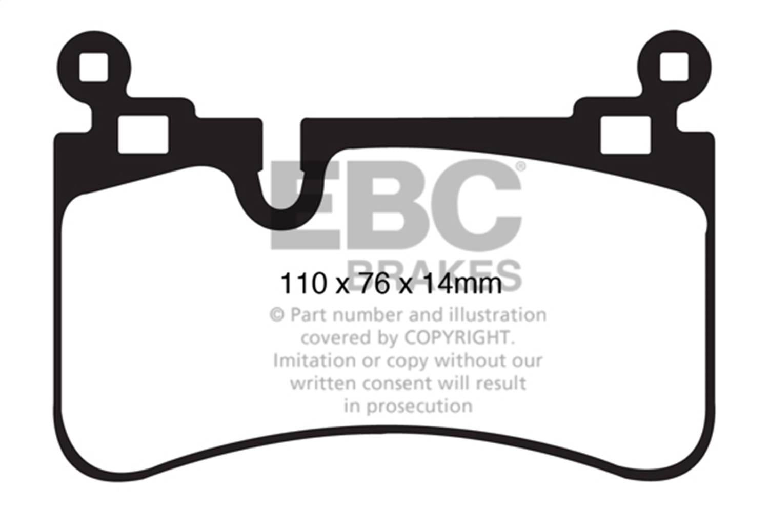 EBC Brakes S12KR1469 EBC S12 Brake Pad and Rotor Kit - Fits 2007-2011 Mercedes-Benz E63 AMG, CLS63 AMG thumbnail 2