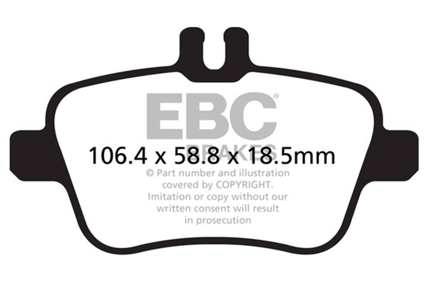 EBC Brakes S20K2051 EBC S20 Brake Pad and Rotor Kit - Fits 2016-2017 Mercedes-Benz B250e thumbnail 2