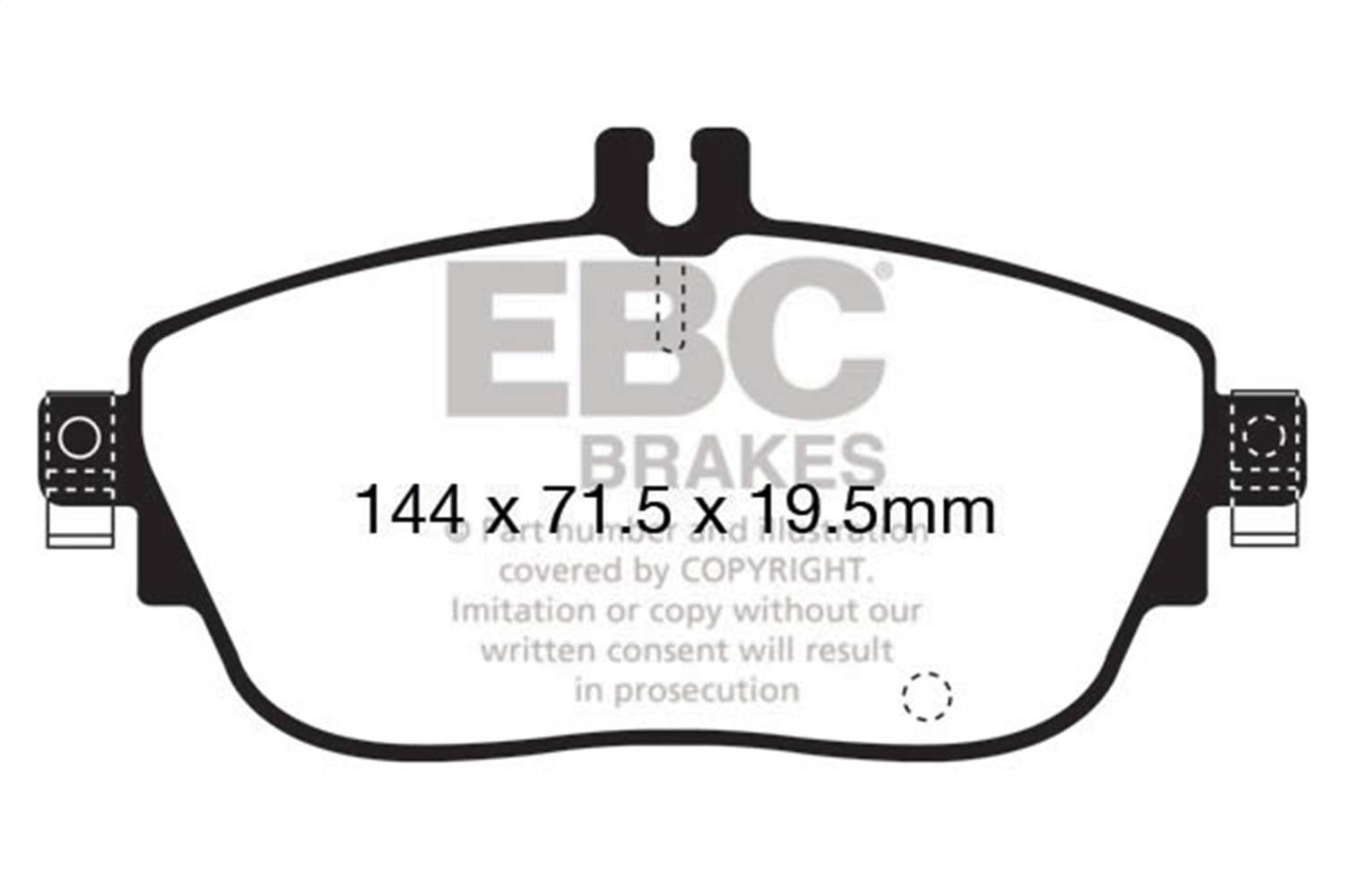 EBC Brakes S20K2051 EBC S20 Brake Pad and Rotor Kit - Fits 2016-2017 Mercedes-Benz B250e thumbnail 3