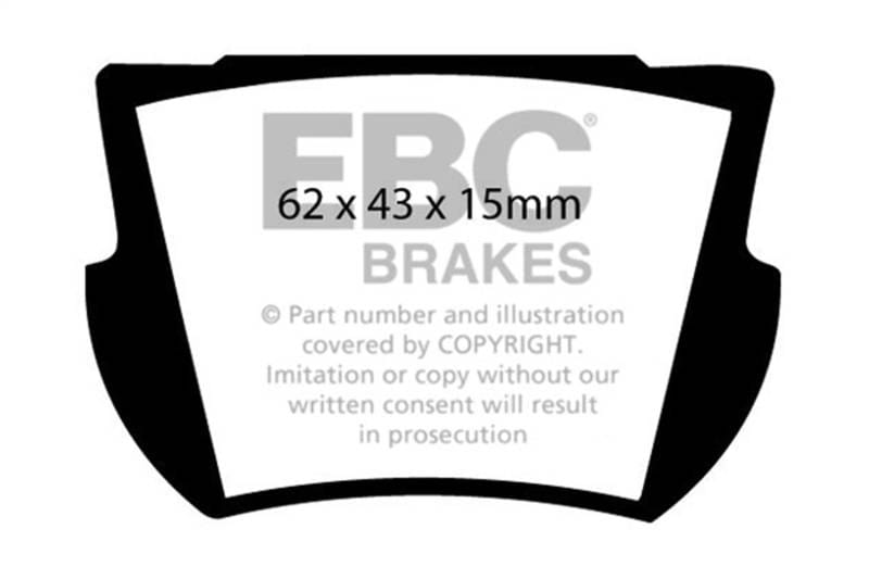EBC Brakes UD065 EBC 66-74 Lotus Elan 1.6 Ultimax2 Rear Brake Pads - Fits 1966-1974 Lotus Elan thumbnail 4