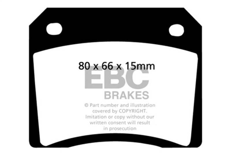 EBC Brakes UD009 EBC 67-69 Fiat Dino 2 Ultimax2 Rear Brake Pads - Fits 1974-1992 Jaguar XJ12, XJ6, XJS thumbnail 4