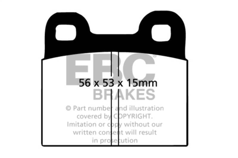 EBC Brakes UD030 EBC 71-79 Volkswagen Beetle 1.3 (1300) Ultimax2 Front Brake Pads - Fits select 1963-1994 Alfa Romeo, Porsche applications thumbnail 4