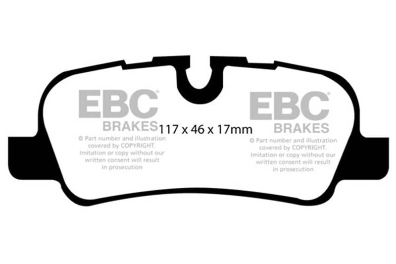 EBC Brakes UD1099 EBC 05-10 Land Rover LR3 4.4 Ultimax2 Rear Brake Pads - Fits select 2005-2016 Land Rover models thumbnail 7