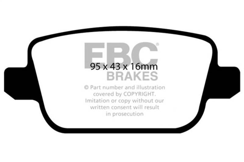 EBC Brakes UD1314 EBC 07-12 Land Rover LR2 3.2 Ultimax2 Rear Brake Pads - Fits 2010-2012 Land Rover LR2 thumbnail 4
