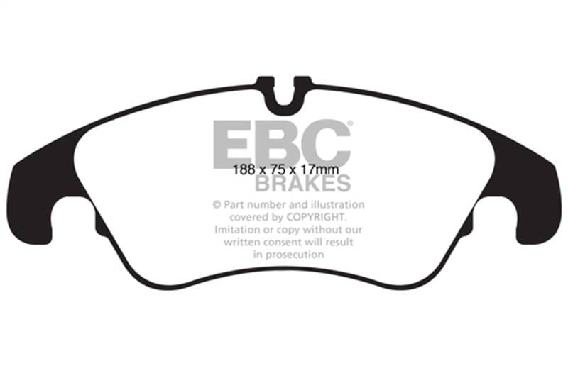 EBC Brakes UD13221 EBC 11 Audi A6 2.0 Turbo Ultimax2 Front Brake Pads - Fits 2011-2018 Audi Q5, A6 Quattro, A6 thumbnail 4