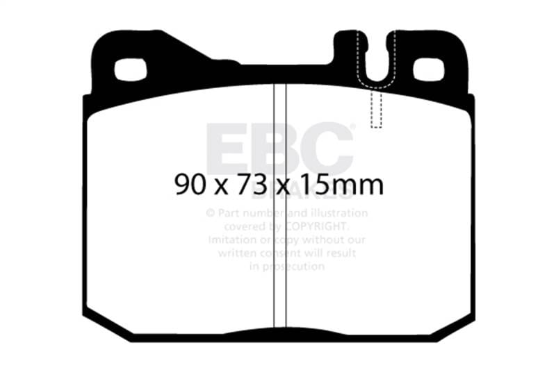 EBC Brakes UD145 EBC 76-79 Mercedes-Benz 230 Ultimax2 Front Brake Pads - Fits select 1972-1991 Mercedes-Benz models thumbnail 4
