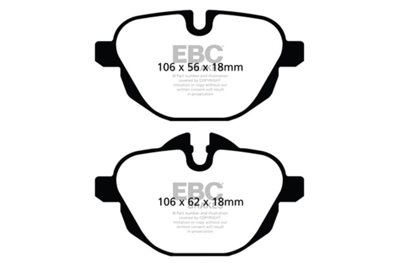 EBC Brakes UD1473 EBC 11+ BMW X3 2.0 Turbo (F25) Ultimax2 Rear Brake Pads - Fits select 2010-2024 BMW models thumbnail 7