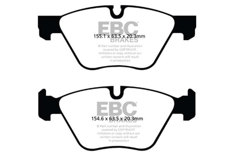 EBC Brakes UD1504 EBC 11+ BMW 528 2.0 Turbo (F10) Ultimax2 Front Brake Pads - Fits 2010-2016 BMW 528i xDrive, 528i thumbnail 4