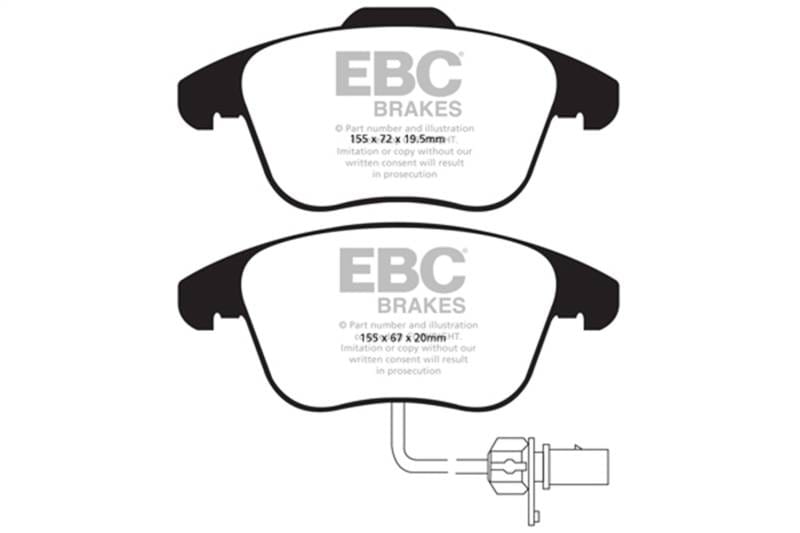 EBC Brakes UD1535 EBC 10+ Audi A5 2.0 Turbo Ultimax2 Front Brake Pads - Fits 2010-2017 Audi A5 Quattro, A5 thumbnail 4