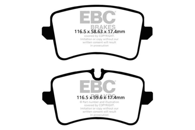 EBC Brakes UD1547 EBC 11 Audi A6 2.0 Turbo Ultimax2 Rear Brake Pads - Fits 2012-2023 Audi, Porsche models thumbnail 7
