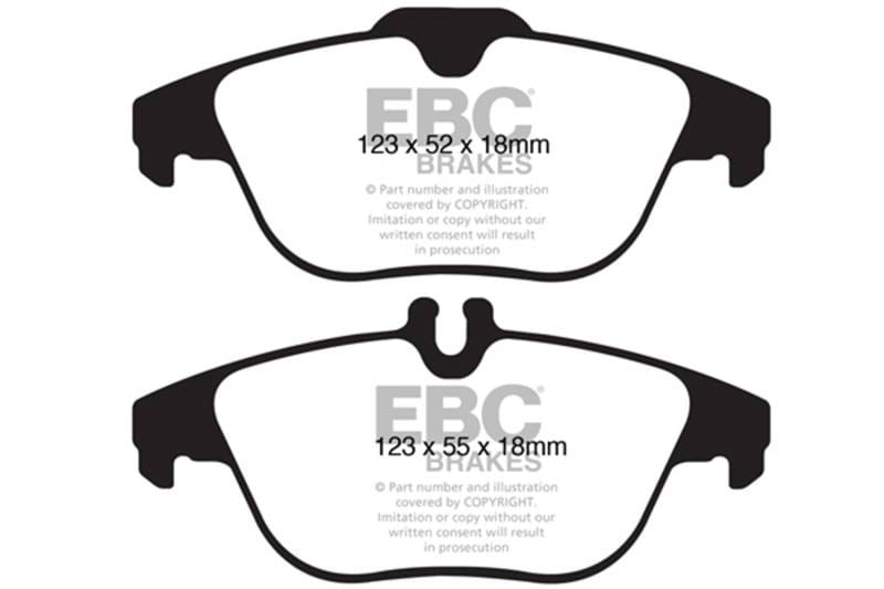 EBC Brakes UD1341 EBC 12-14 Mercedes-Benz C250 (W204) 1.8 Turbo Ultimax2 Rear Brake Pads - Fits select 2008-2015 Mercedes-Benz models thumbnail 7