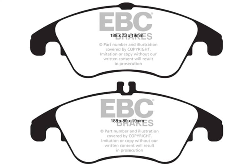 EBC Brakes UD1342 EBC 13-14 Mercedes-Benz C300 (W204) 3.5 Ultimax2 Front Brake Pads - Fits 2010-2017 Mercedes-Benz E350, E250, E400 thumbnail 6