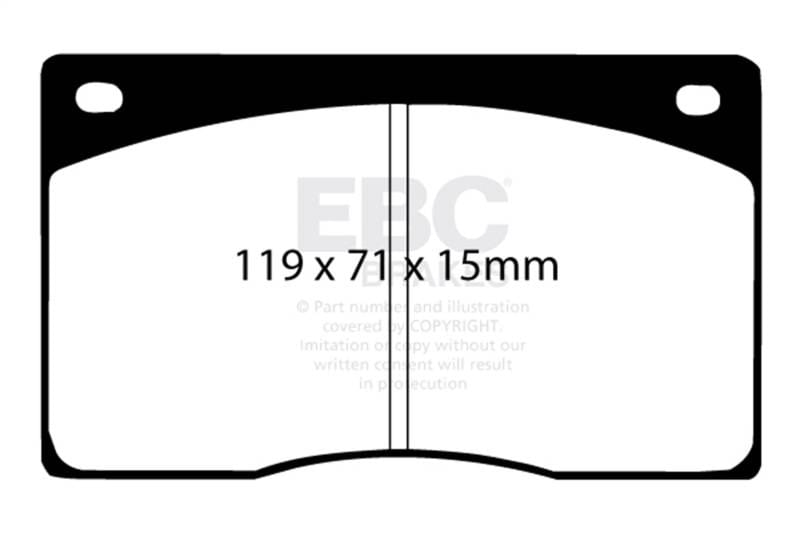 EBC Brakes UD135 EBC 91-93 Jaguar XJS 4.0 Ultimax2 Front Brake Pads - Fits select 1974-1998 Jaguar, Aston Martin applications thumbnail 4