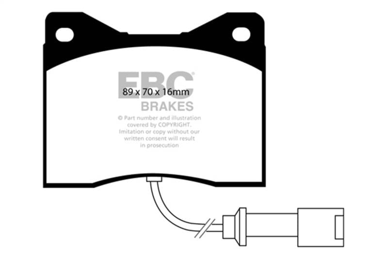 EBC Brakes UD163 EBC 79-86 Alfa Romeo 6 2.0 Ultimax2 Front Brake Pads - Fits select 1969-1987 BMW, Alfa Romeo applications thumbnail 7