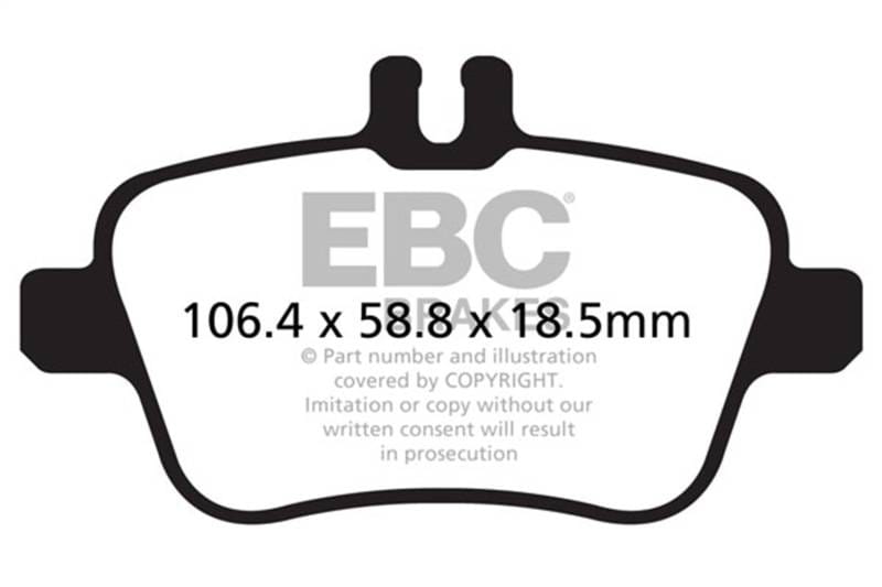 EBC Brakes UD1646 EBC 13+ Mercedes-Benz CLA250 2.0 Turbo Ultimax2 Rear Brake Pads - Fits select 2012-2020 Mercedes-Benz models thumbnail 6