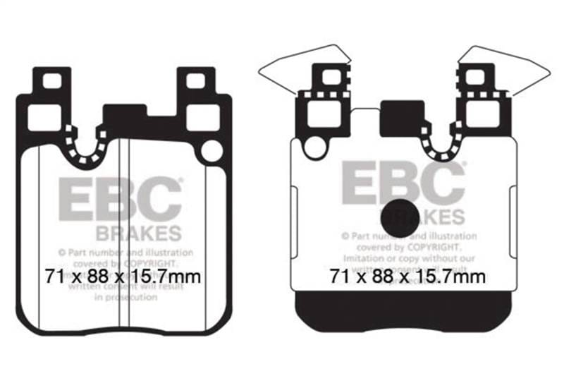 EBC Brakes UD1656 EBC 14+ BMW 228 Coupe 2.0 Turbo Brembo calipers Ultimax2 Rear Brake Pads - Fits select 2012-2023 BMW models thumbnail 7