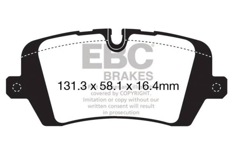 EBC Brakes UD1692 EBC 2017+ Land Rover Discovery 5 3.0L Supercharged Ultimax2 Rear Brake Pads - Fits 2017-2023 Land Rover Discovery, Defender 110, Defender 90 thumbnail 7