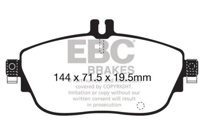 EBC Brakes UD1694 EBC 13+ Mercedes-Benz CLA250 2.0 Turbo Ultimax2 Front Brake Pads - Fits 2014-2020 Mercedes-Benz CLA250, GLA250, B250 thumbnail 4