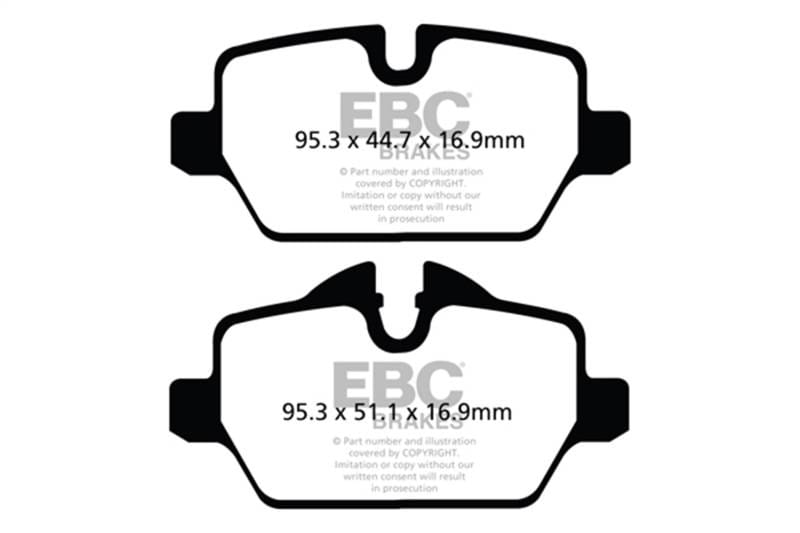 EBC Brakes UD1554 EBC 10+ Mini Countryman 1.6 Cooper Ultimax2 Rear Brake Pads - Fits 2011-2016 Mini Cooper Paceman, Cooper Countryman thumbnail 7