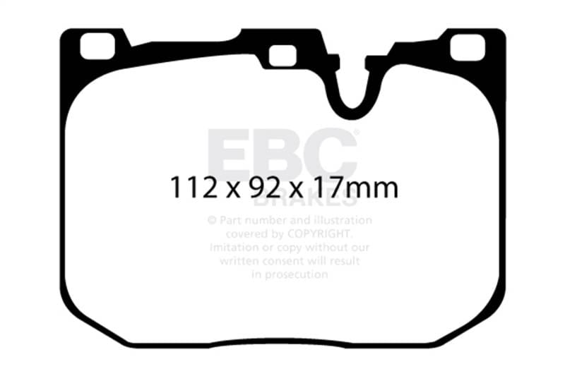 EBC Brakes UD1609 EBC 14+ BMW 228 Coupe 2.0 Turbo Brembo calipers Ultimax2 Front Brake Pads - Fits select 2012-2023 BMW models thumbnail 4