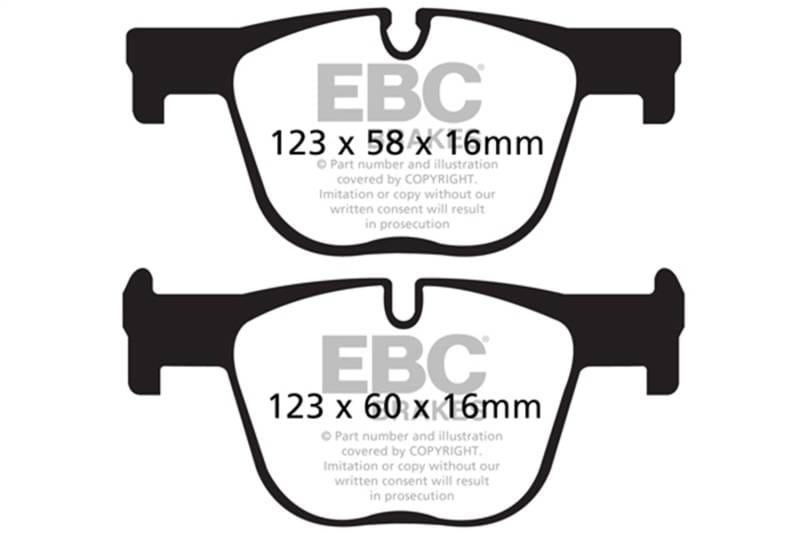 EBC Brakes UD1610 EBC brake Ultimax2 brake Pads - Fits select 2013-2018 BMW models thumbnail 4