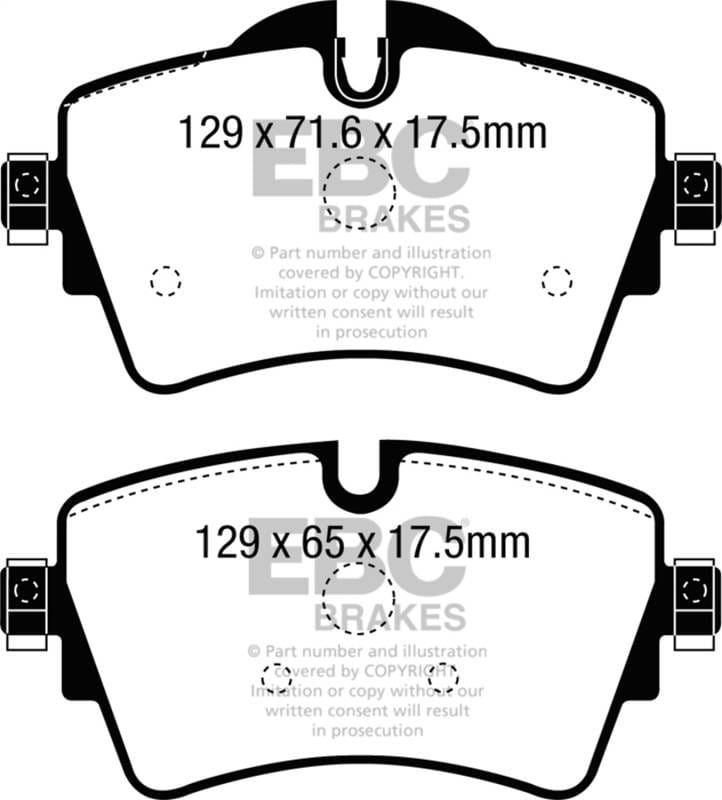 EBC Brakes UD1801 EBC 14+ Mini Hardtop 2.0 Turbo Cooper S Ultimax2 Front Brake Pads - Fits 2014-2023 Mini Cooper Clubman, Cooper thumbnail 6