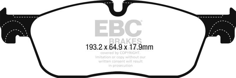 EBC Brakes UD18381 EBC 2017+ Jaguar F-Pace Ultimax2 Front Brake Pads - Fits 2017-2023 Jaguar XF, F-Pace, XE thumbnail 4