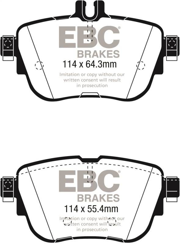 EBC Brakes UD1936 EBC 2017+ Mercedes-Benz E300 (W213) Ultimax Rear Brake Pads - Fits 2017-2023 Mercedes-Benz E350, E300 thumbnail 7