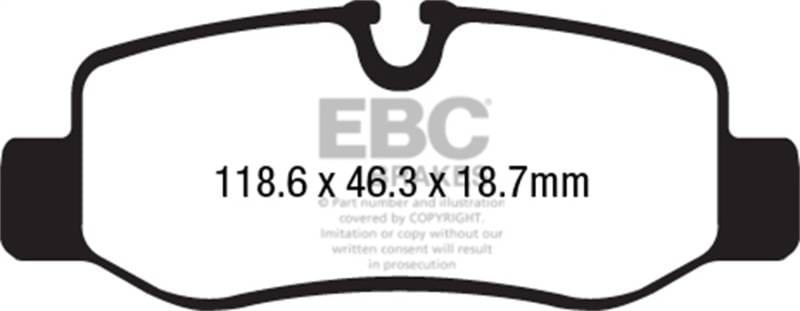 EBC Brakes UD1893 EBC 16+ Mercedes-Benz Commercial Metris Van Ultimax Rear Brake Pads - Fits 2016-2023 Mercedes-Benz Metris thumbnail 7