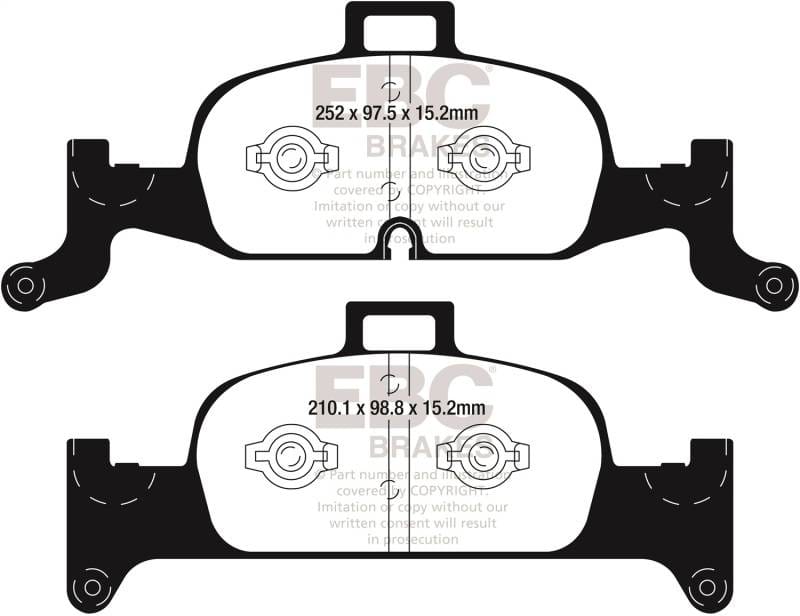 EBC Brakes UD1897 EBC 2018+ Audi A4 Allroad Quattro 2.0L Turbo Ultimax2 Front Brake Pads - Fits select 2017-2023 Audi models thumbnail 4