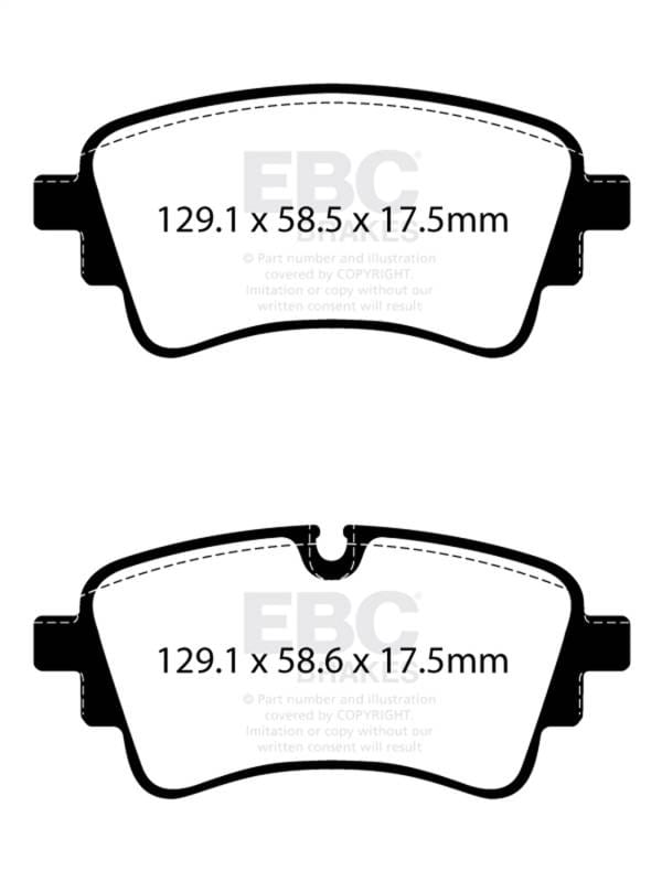 EBC Brakes UD2364 EBC 2020+ Audi A4 B9 2.0T Ultimax Rear Brake Pads - Fits 2019-2023 Audi A6 Quattro, A4 thumbnail 5