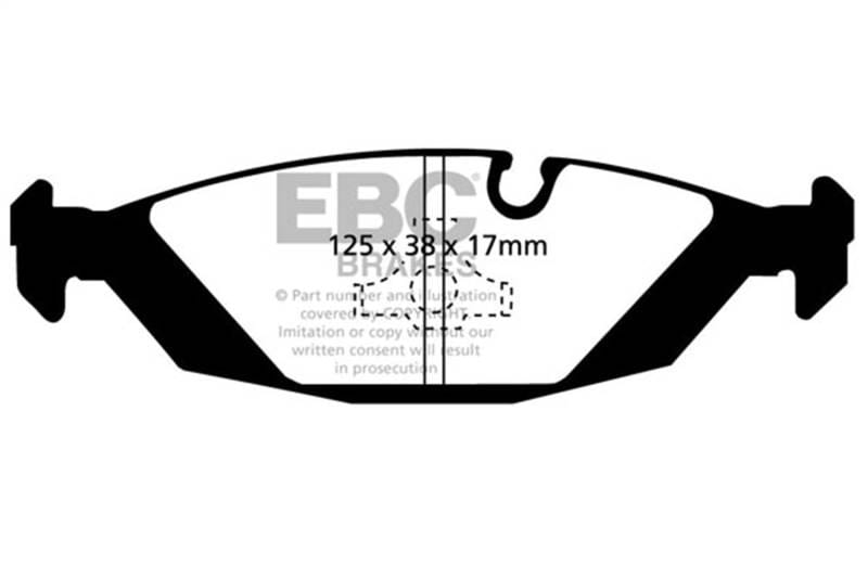 EBC Brakes UD279 EBC 83-85 BMW 318 1.8 (E30) Ultimax2 Rear Brake Pads - Fits select 1985-1992 BMW models thumbnail 4