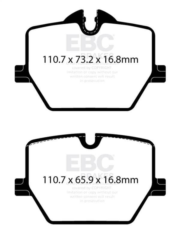 EBC Brakes UD2220 EBC 2019+ BMW Z4 G29 2.0T Ultimax Rear Brake Pads - Fits select 2019-2025 BMW models thumbnail 4