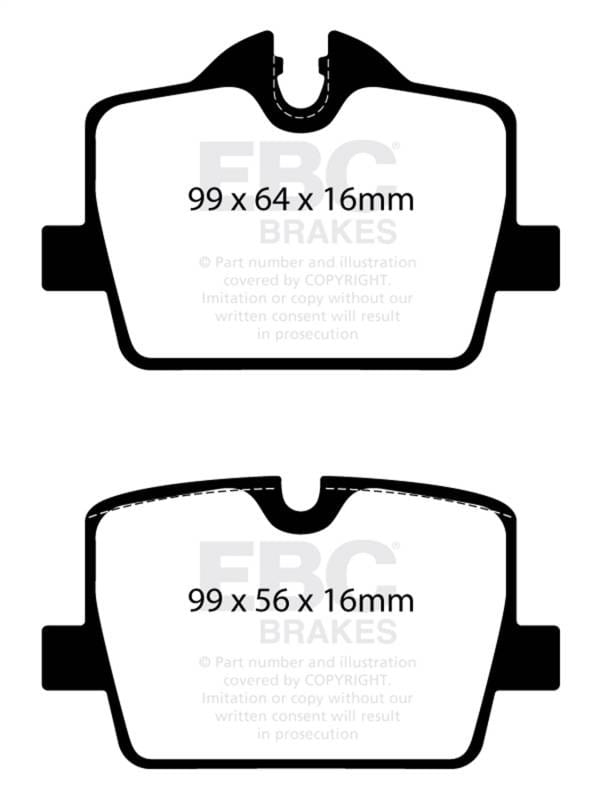 EBC Brakes UD2221 EBC 2019+ BMW Z4 G29 2.0T Ultimax Rear Brake Pads - Fits select 2019-2023 BMW models thumbnail 6